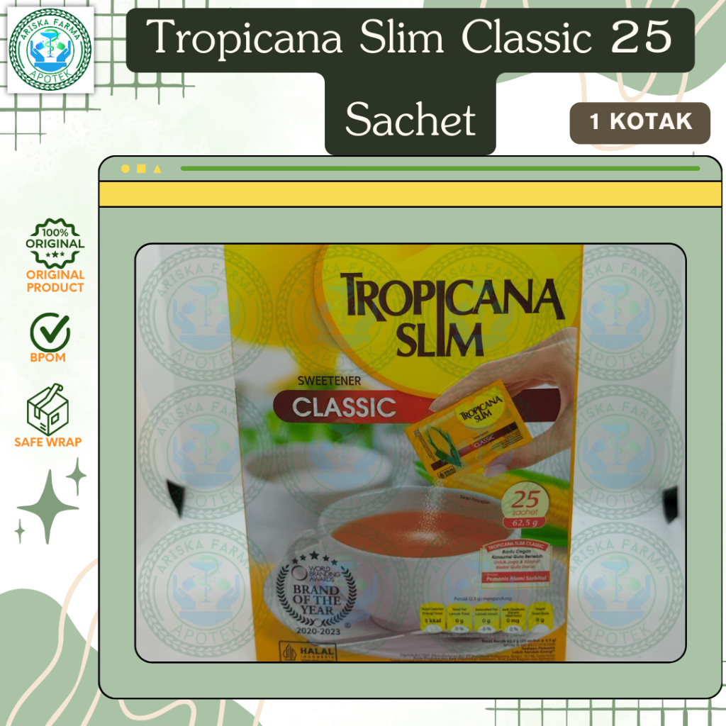 

Tropicana Slim Classic 25 Sachet per kotak