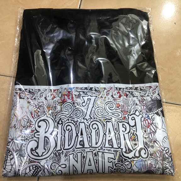 READY STOCK | LANGSUNG ORDER AJA | Kaos Naif Band 7 Bidadari Tshirt Hitam Casual 100% Cotton Black |