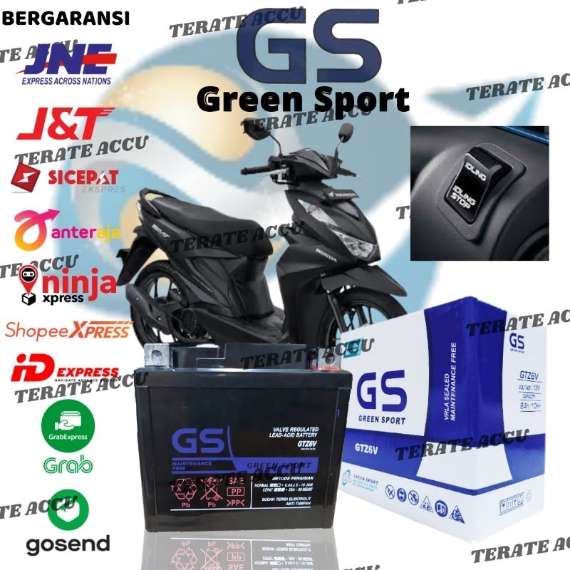 Aki Motor Full Kering GS Beat ISS (Idling Stop), Scoopy ISS (Idling Stop)