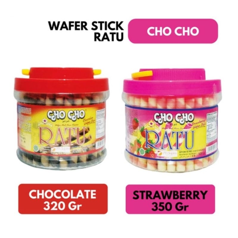 

Cho Cho Ratu 320g Wafer stik/Astor Stik Rasa Coklat dan Strawbery