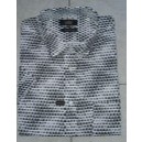 Kemeja Kerja / Kemeja Pria Cole Lengan Pendek Polkadot Hitam Putih