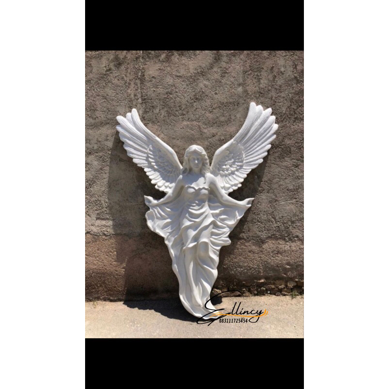 PATUNG MALAIKAT ANGEL PATUNG BATU ALAM PUTIH