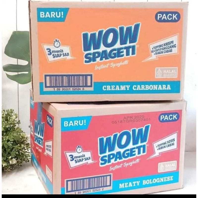 

Wow spagheti kemasan 1 karton isi 40 pcs harga murah