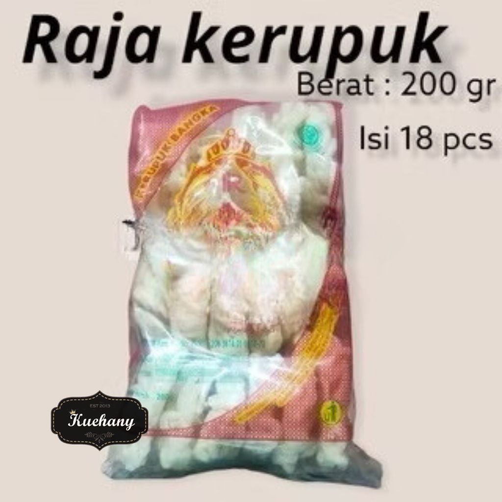 

KERUPUK BANGKA RAJA kerupuk berat bersih 200 gr / Krupuk Ikan Tenggiri - 18 pcs / HALAL