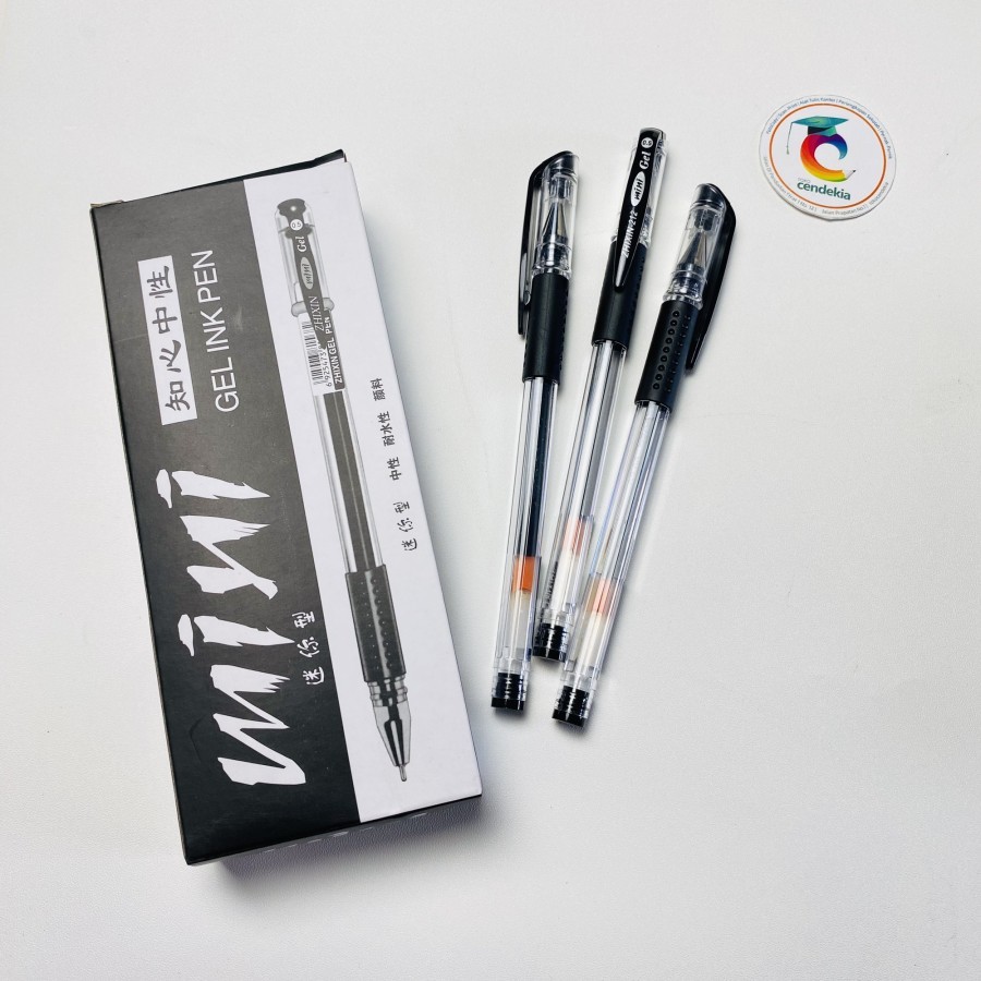 

Pulpen Mini Gel ZHIXIN Hitam 0.5mm - 12 pcs