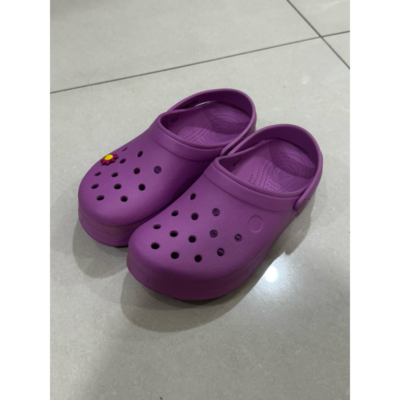 Preloved Crocs ORI pink ungu || Sepatu Sandal Wanita Second