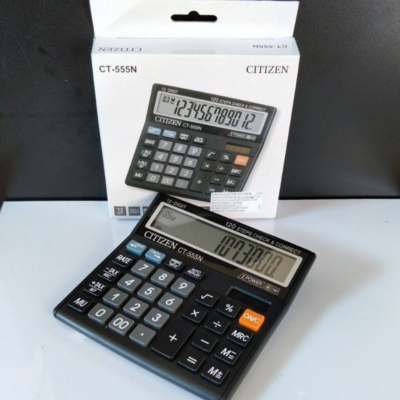 

ORIGINAL Citizen CT-555N / Kalkulator Meja Office Check Correct / Kalkulator Dagang
