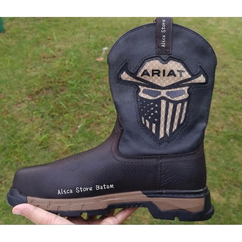 ARIAT Rebar Flex Western VentTEK Incognito Composite Toe Work Boot (Safety Shoes) - Size 42, Kondisi