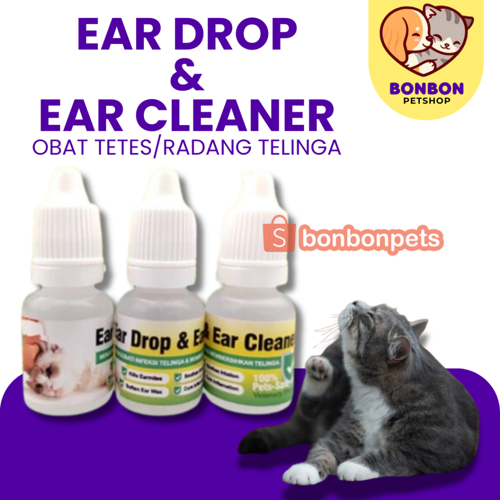 Obat Tetes Telinga Kucing Anjing Kelinci Obat Radang Telinga Luka Iritasi Telinga Earmites Telinga B