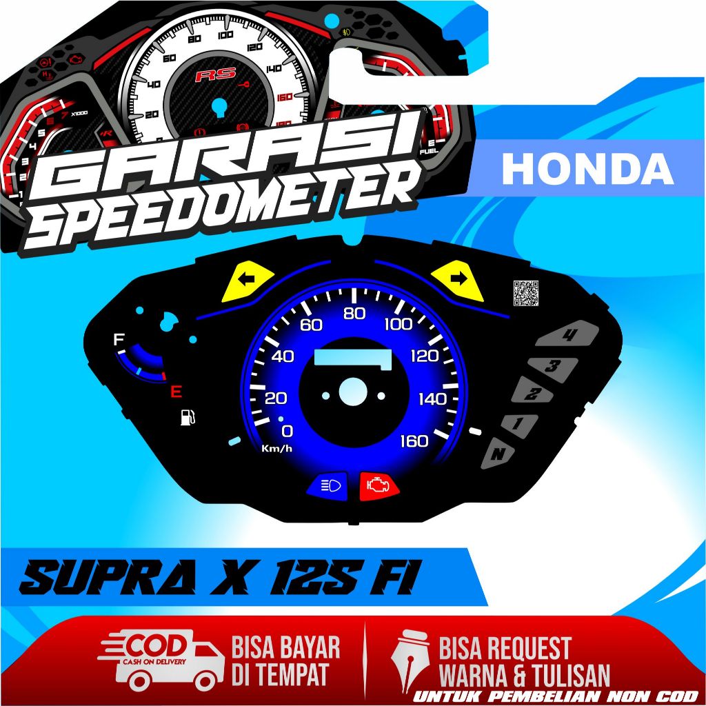 PAPAN SPEEDOMETER CUSTOM HONDA SUPRA X 125 FI