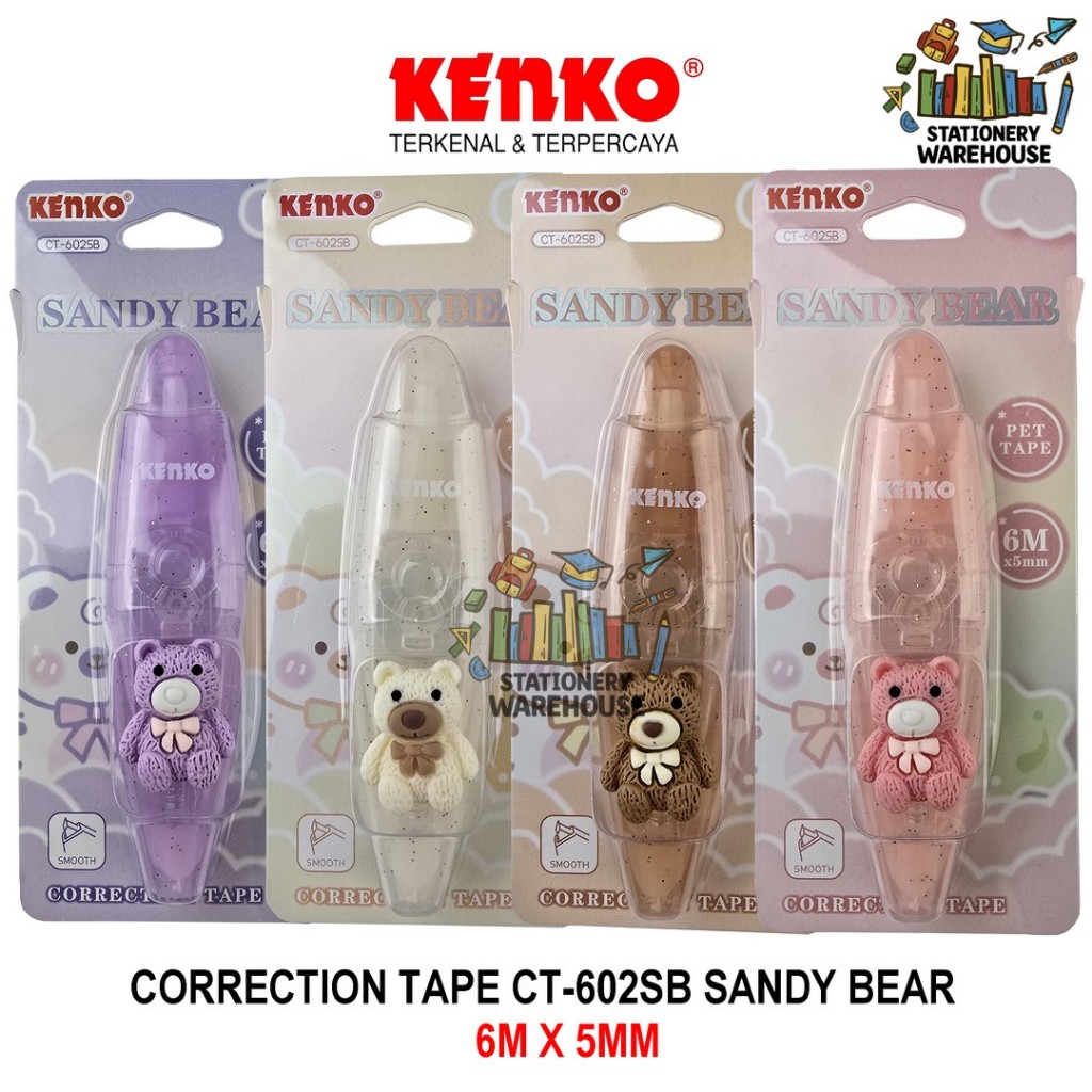 

Correction Tape Pita Koreksi KENKO CT-602SB 6 M x 5 MM Sandy Bear
