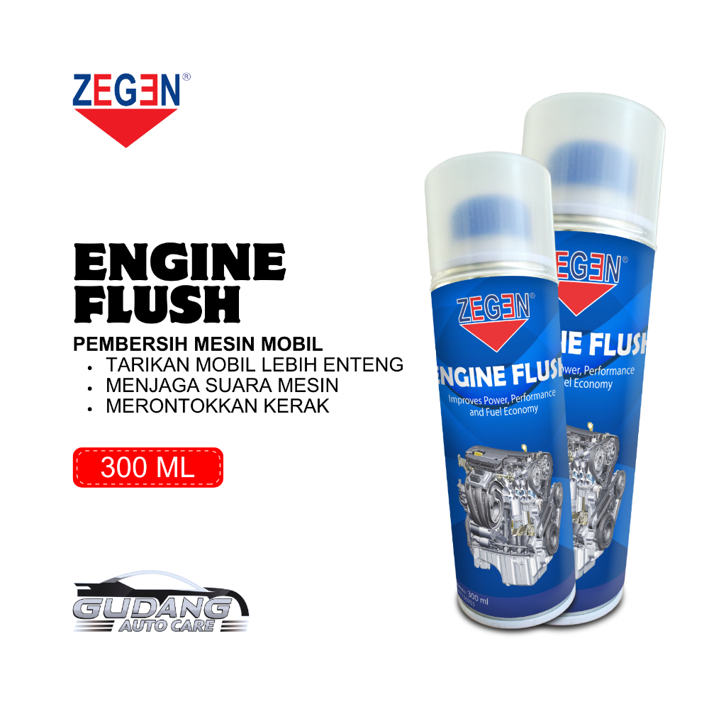 ZEGEN Engine Flush 300 mL - Pembersih Ruang Mesin Mobil Bensin dan Solar