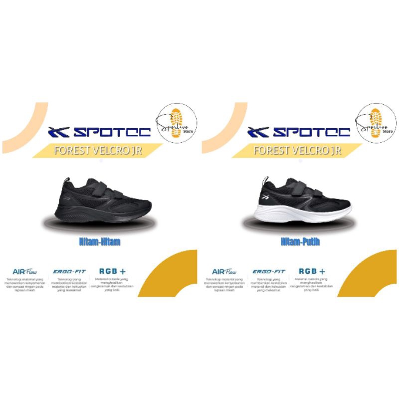 SPOTEC Sepatu STUDENT Art FOREST VELCRO JR