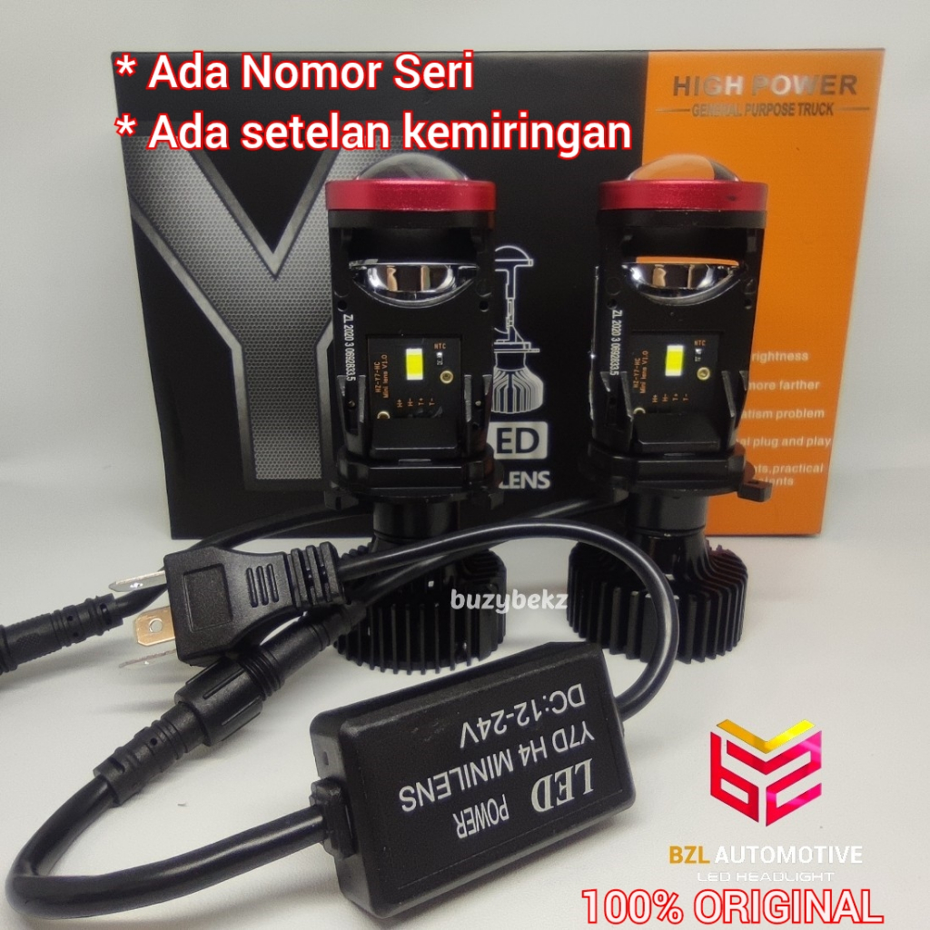 BZL Y7D LAMPU LED MOBIL MOTOR H4 MINI PROJEKTOR PROJIE Y7D ORIGINAL SUPER TERANG