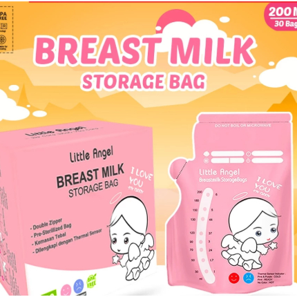 Kantong ASI susu bayi Little Angel Breast Milk Storage Bag 200ml