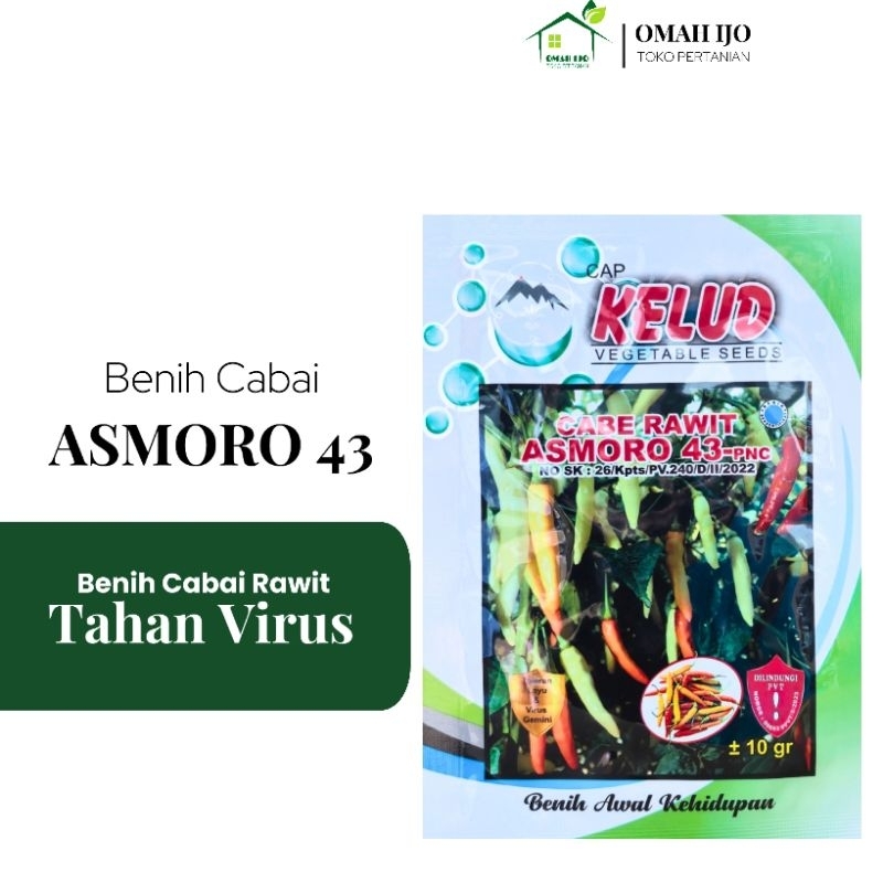 Benih Cabe Rawit Asmoro Pnc 43 Tahan Virus Lokal Unggul Original Pabrik Cap Kelud