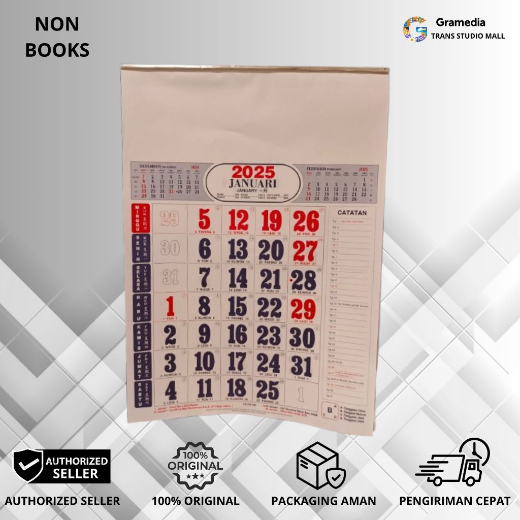 

Gramedia Bandung TSM - Kalender Kerja 2025 Standard