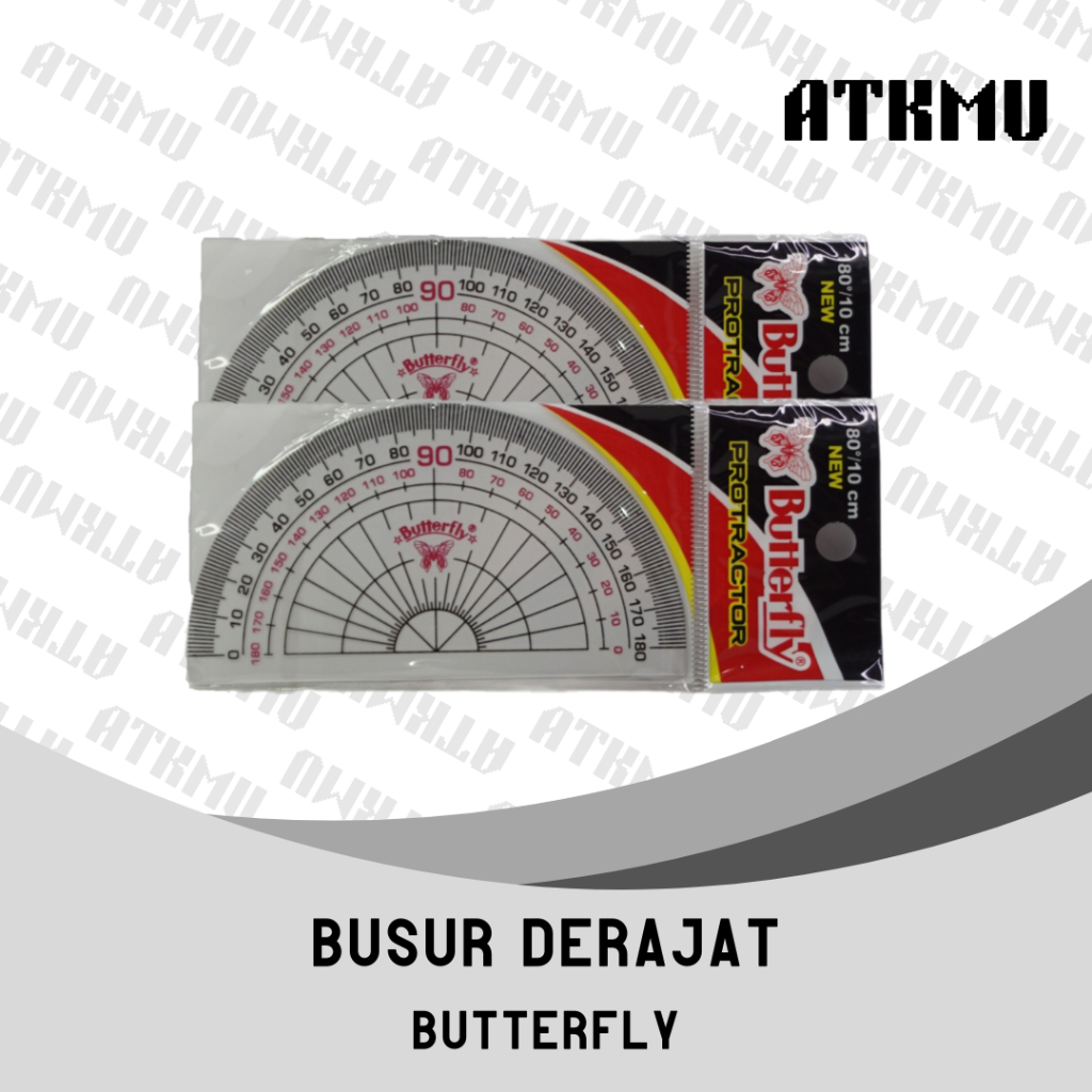 

Busur Derajat Butterfly / Penggaris Busur 180 Derajat