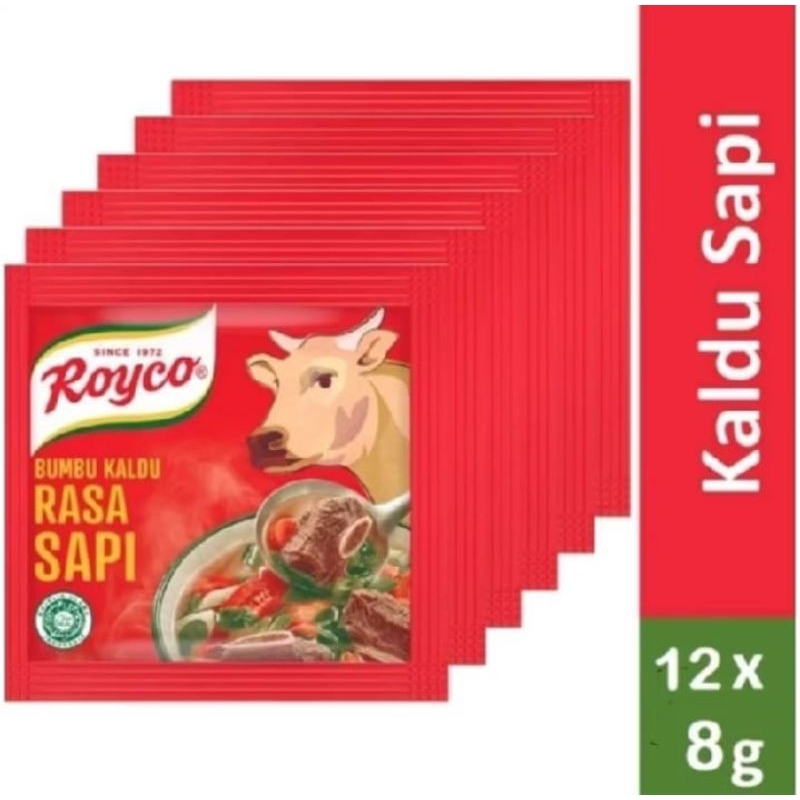 

Royco kaldu sapi 8 gr jual per renceng isi 12 pcs
