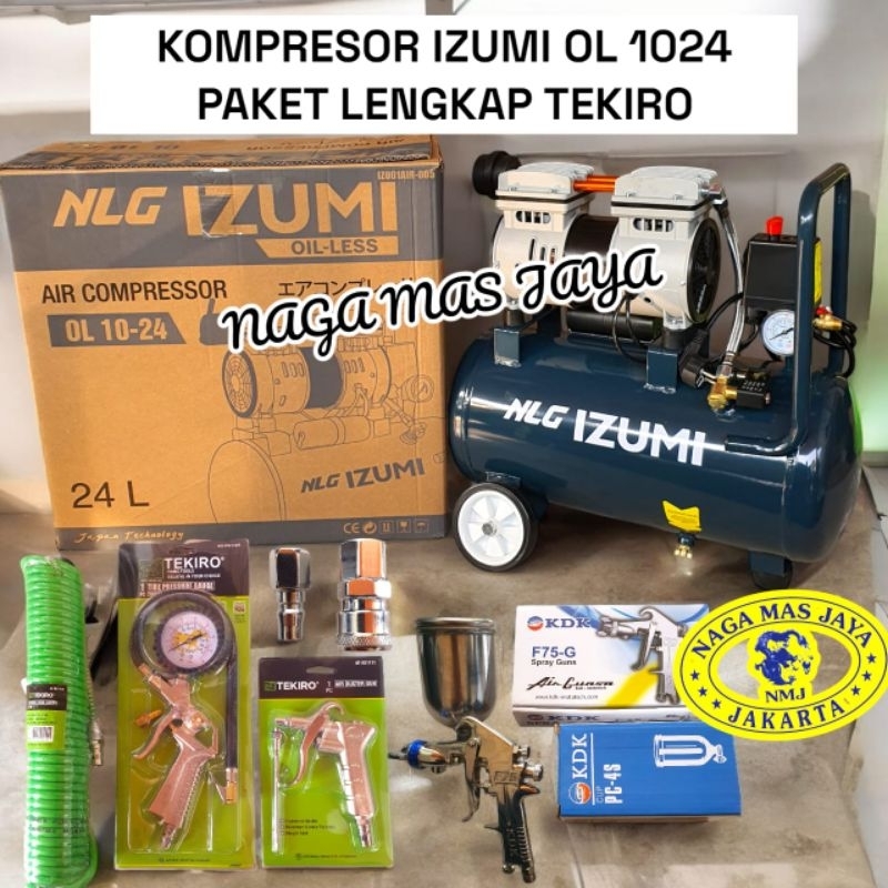 IZUMI OL 1024 KOMPRESOR ANGIN OILLESS 1HP 24LITER / AIR COMPRESOR IZUMI OL1024 / IZUMI OL-1024