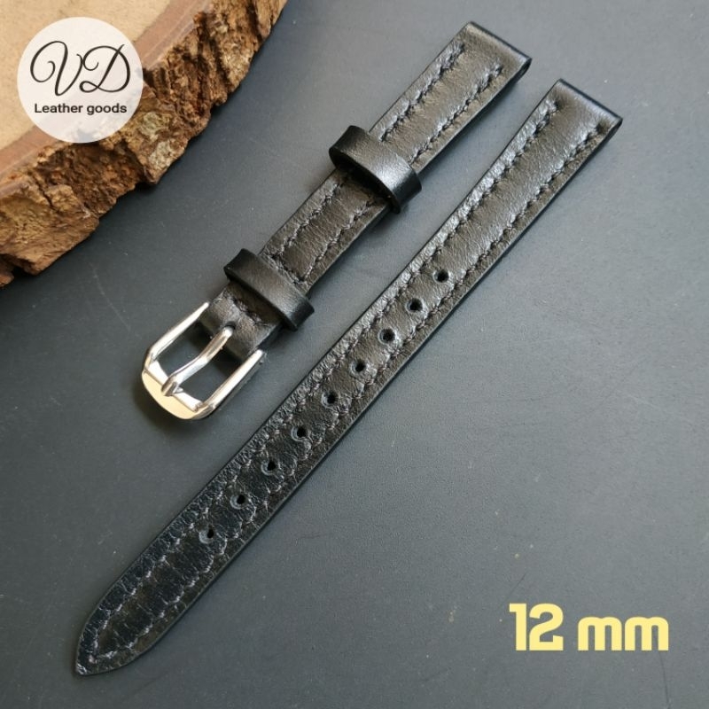 Tali jam tangan kulit asli 12mm / strap jam tangan vidileather