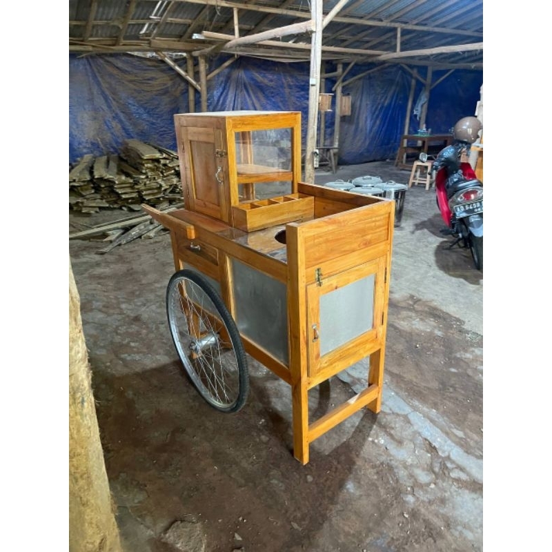 Gerobak Cilok Dorong, bakso dorong, gerobak dorong