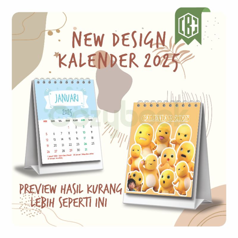 

KALENDER 2025 MINI KALENDER MEJA KALENDER DUDUK 2025 CUSTOM MIN 50 PCS beda harga