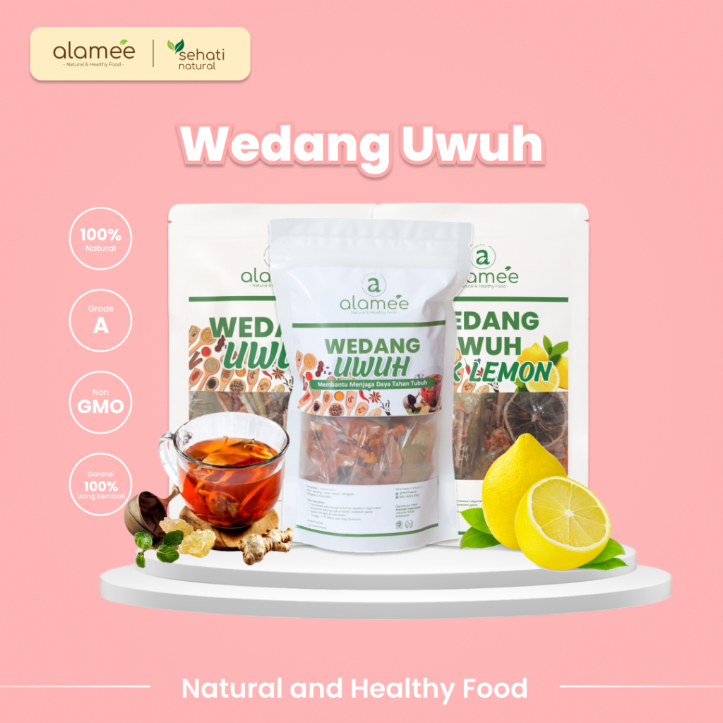 

ALAMEE Wedang Uwuh Komplit Premium Asli Rempah Minuman Herbal Alami Langsung Seduh Lengkap JSR