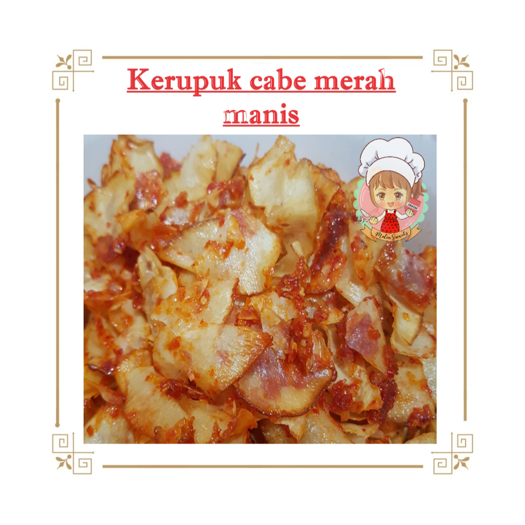 

Best NEW kerupuk keripiik ubi siak selat panjang cabe merah manis