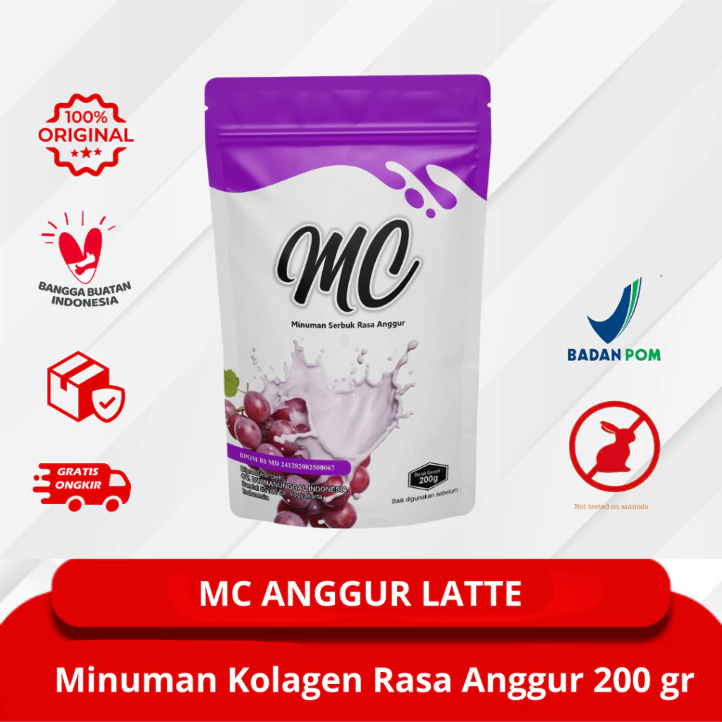 

MINUMAN KOLAGEN MCBRAND RASA ANGGUR LATTE BPOM WHITENING