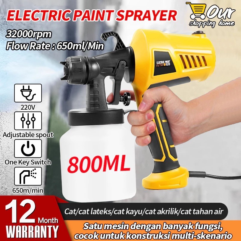 mesin cat semprot listrik / mesin semprot spray gun/Alat Semprot/800ML 400Watt Electric Spray Gun