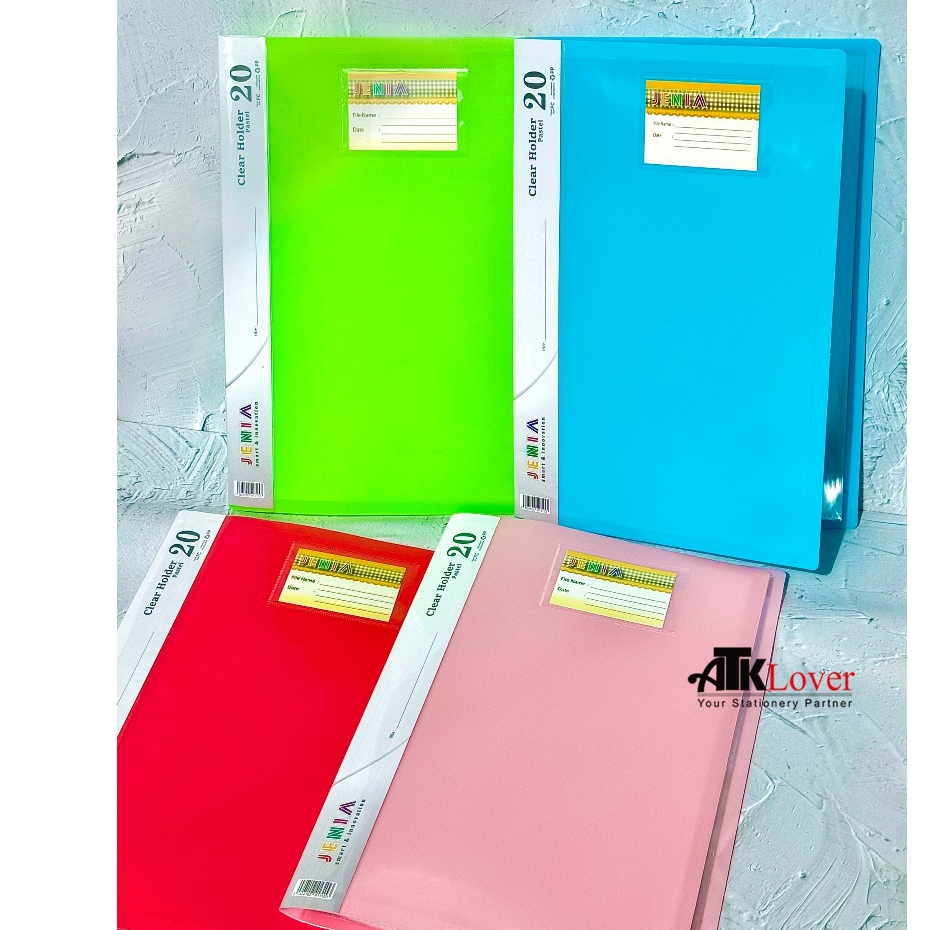 

Clear Holder 20 Poket Folio Pastel