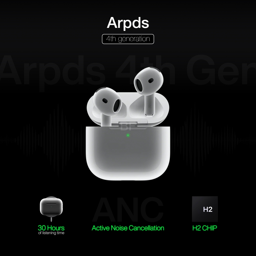 Apple AirPods 4th Gen Active Noise Cancellation ( 100% NEW & 100% ANC )