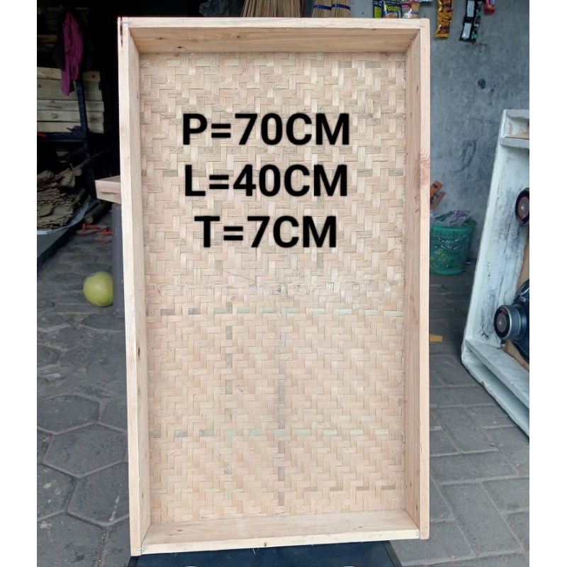 tampah tumpeng kotak(20-25 porsi)nampan segi panjang/nampan kotak/nampan jumbo