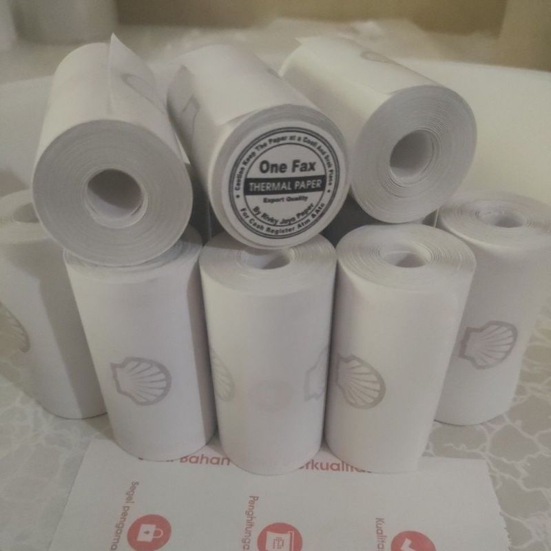 

Kertas thermal roll EDC logo Shell 58mm x 30mm kertas Struk