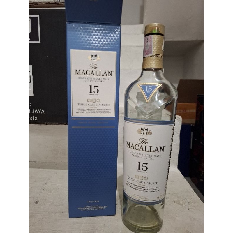 botol bekas macallan 15 blue