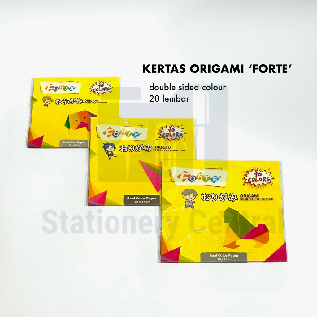 

Kertas Origami Double Side Forte 10 warna (isi 20 lembar)