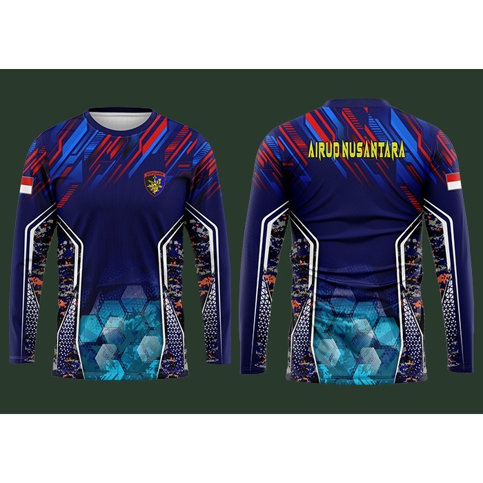 KAOS JERSEY AIRUD NUSANTARA LENGAN PANJANG UNGU FULLPRINT