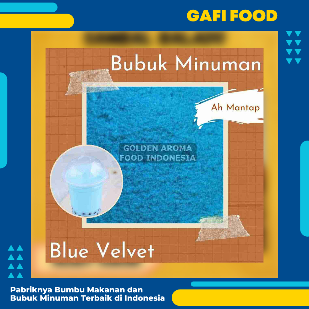 

Bubuk Minuman aneka Rasa BLUE VELVET Premium kekinian 1 Kg Langsung Pabrik / Bubuk Blue velvet