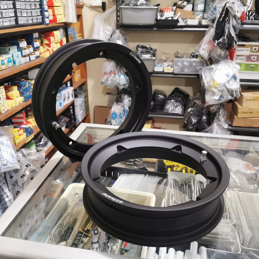 Velg Tubeless Vespa GS Garasi Scooter Uno Black V.3 Terbaru Ring 10