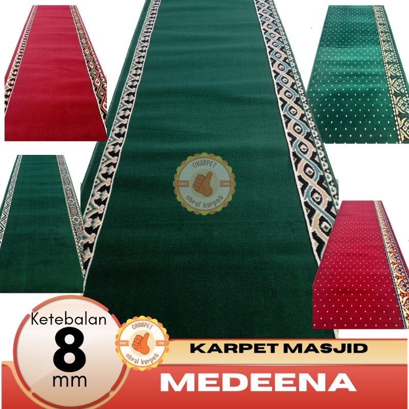 Karpet Masjid Medeena 1 Roll uk. 105 x 570 cm Tebal 8 mm -Sajadah Masjid