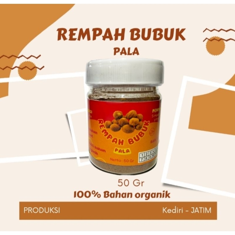 

Pala Bubuk 50g || Rempah bubuk 100% organik tanpa campuran