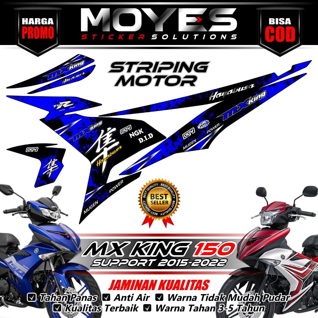 Striping Mx King 150  - Decal Mx King 150 - Stiker Mx King 150 - Decal Stiker Mx King 150 2015-2022 