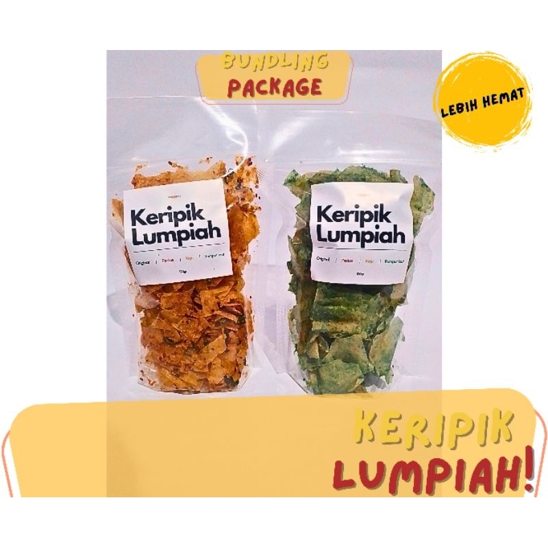 

PAKET HEMAT 2PCS KERIPIK RENYAH GURIH LUMPIA POUCH 120GR - FLAVORING CIC