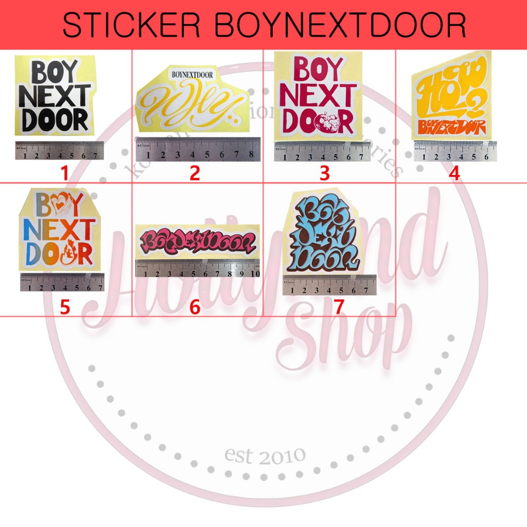

Sticker BOYNEXTDOOR part 1 (5pcs Sticker) Unofficial