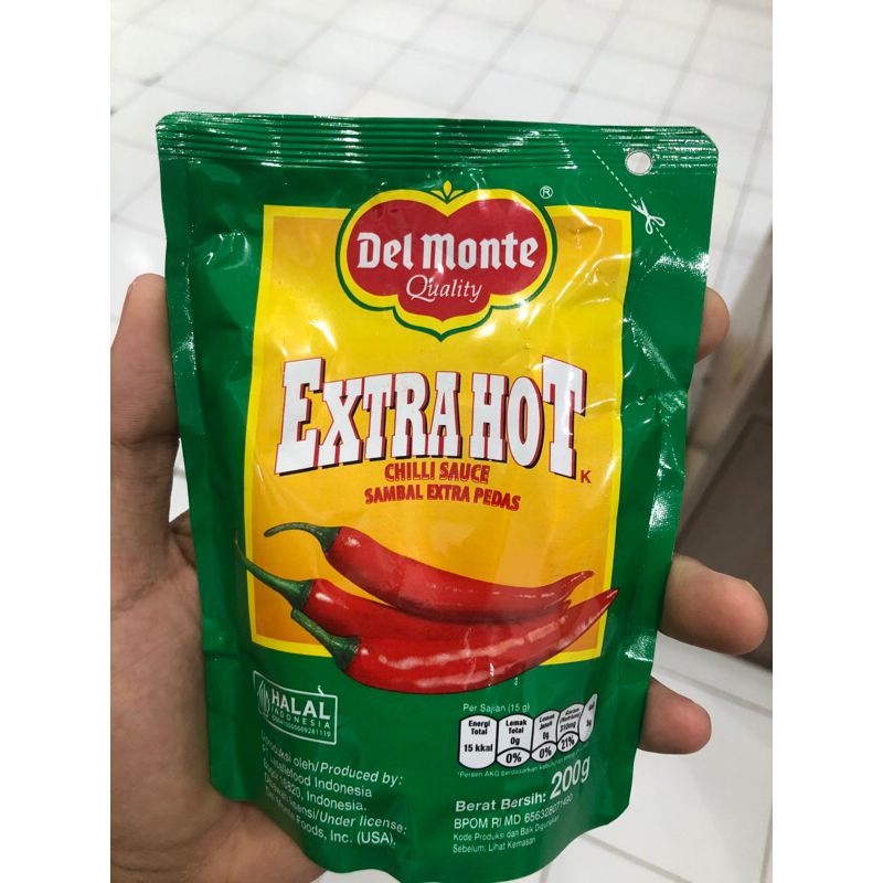

Del monte extra hot sambal ekstra pedas 200gr