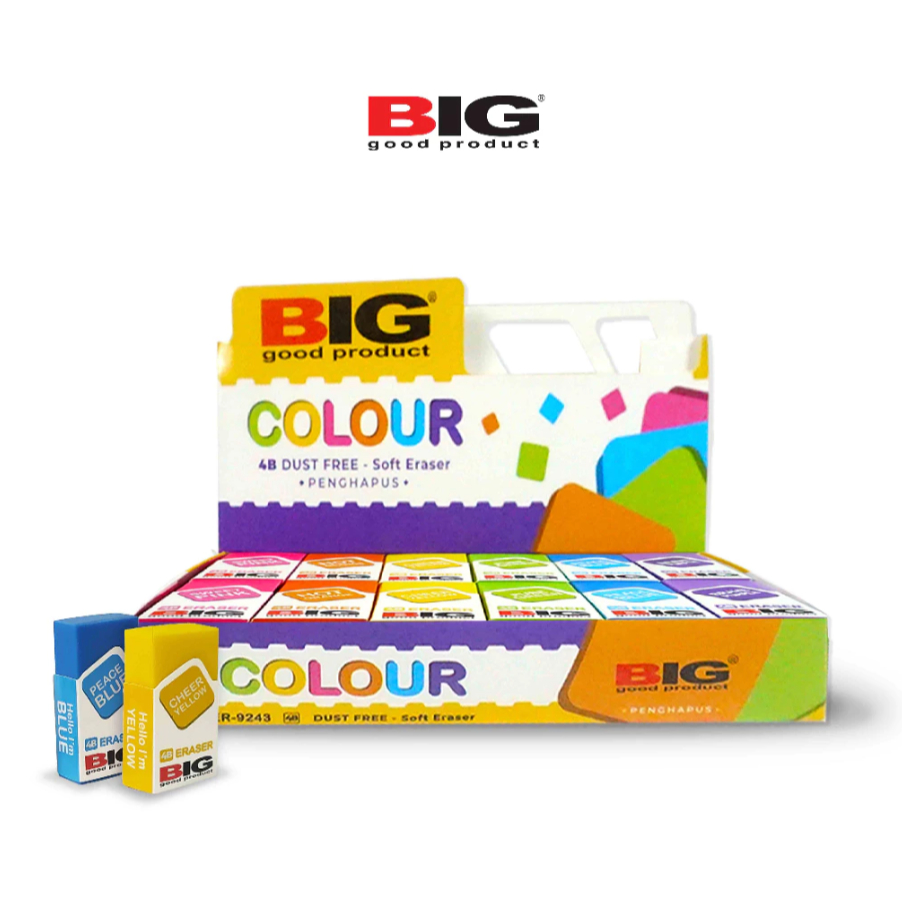 

BIG - Penghapus / Eraser Stip Pensil Warna Warni Colour Besar Dust Free ER-9243