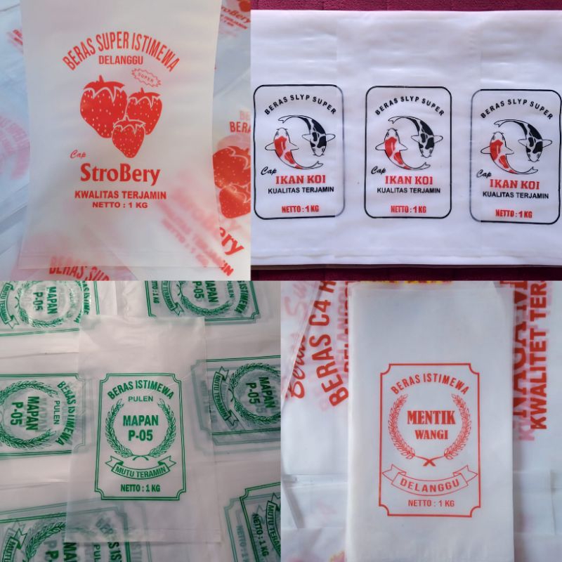 Plastik Beras 1kg Sablon (Isi 50Lembar)