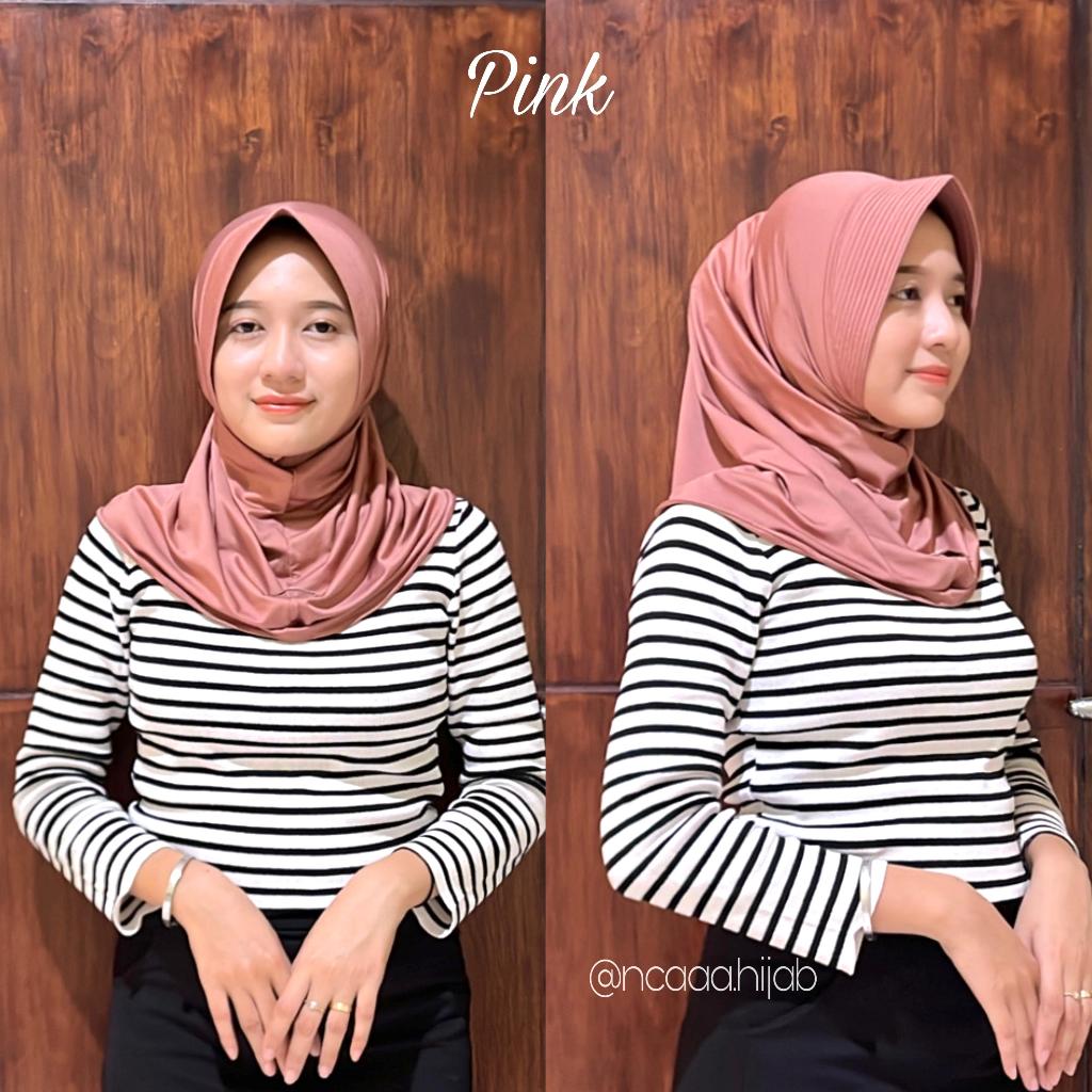 Ncaa_Hijab Hijab Sport pet Tebal/Jilbab Sporty/Hijab Instan/Bergo Sport Jersey Premium