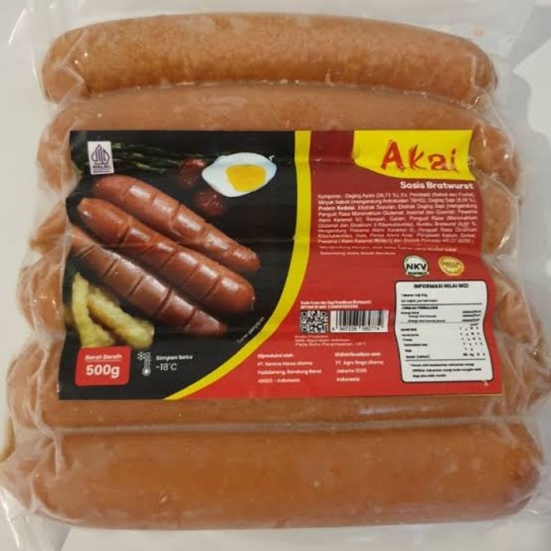 

Sosis Frozen Bratwurst Akai 500gr